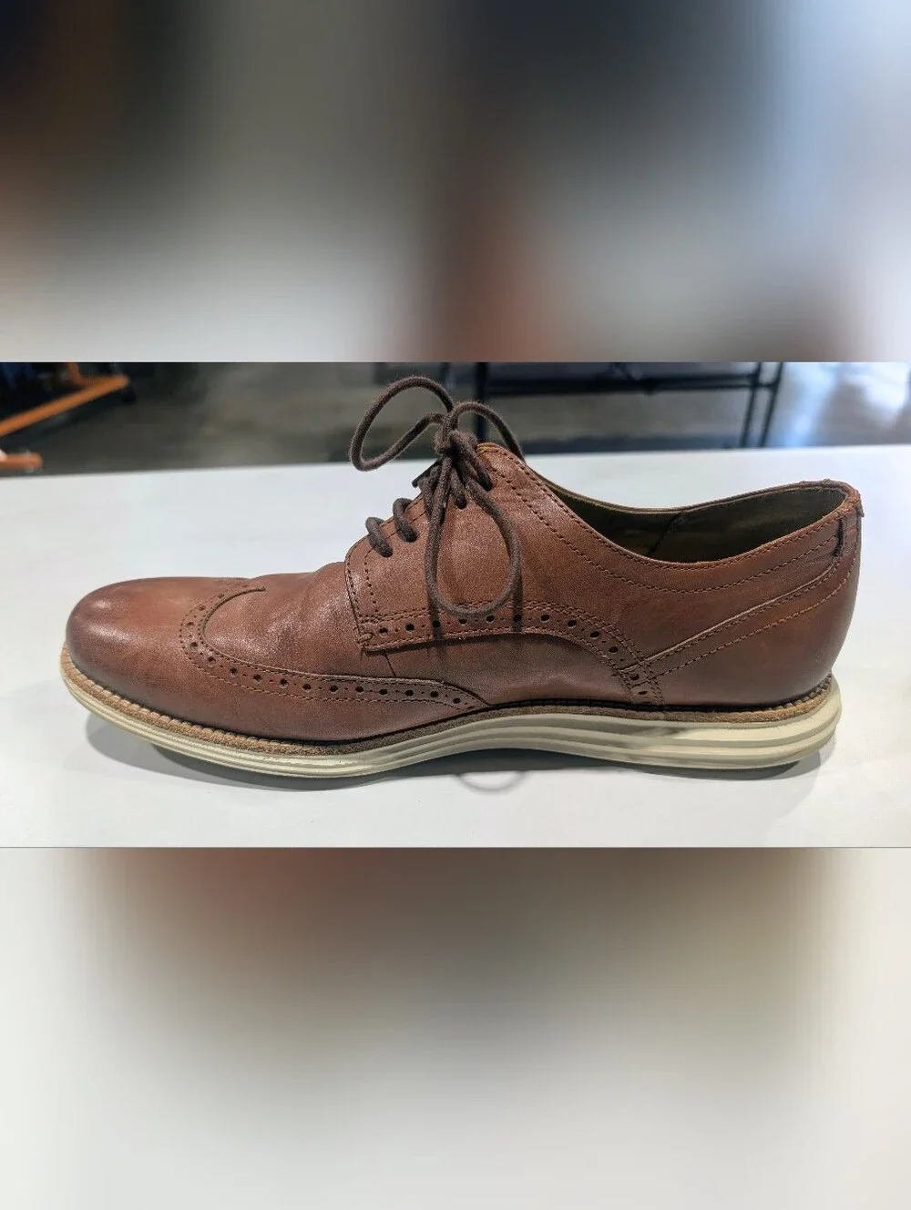 Cole Haan Brown Wingtip Derby Oxfords